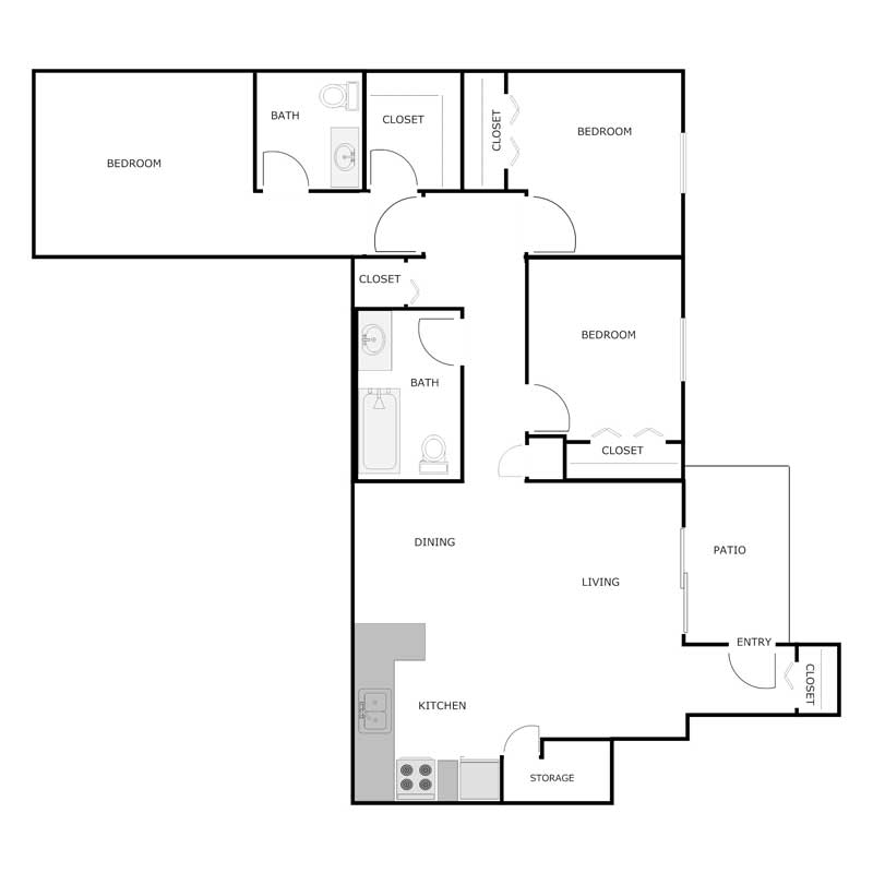 Floor Plans - Deer Run Apartments - Green Bay, WI - A PRE/3 Property